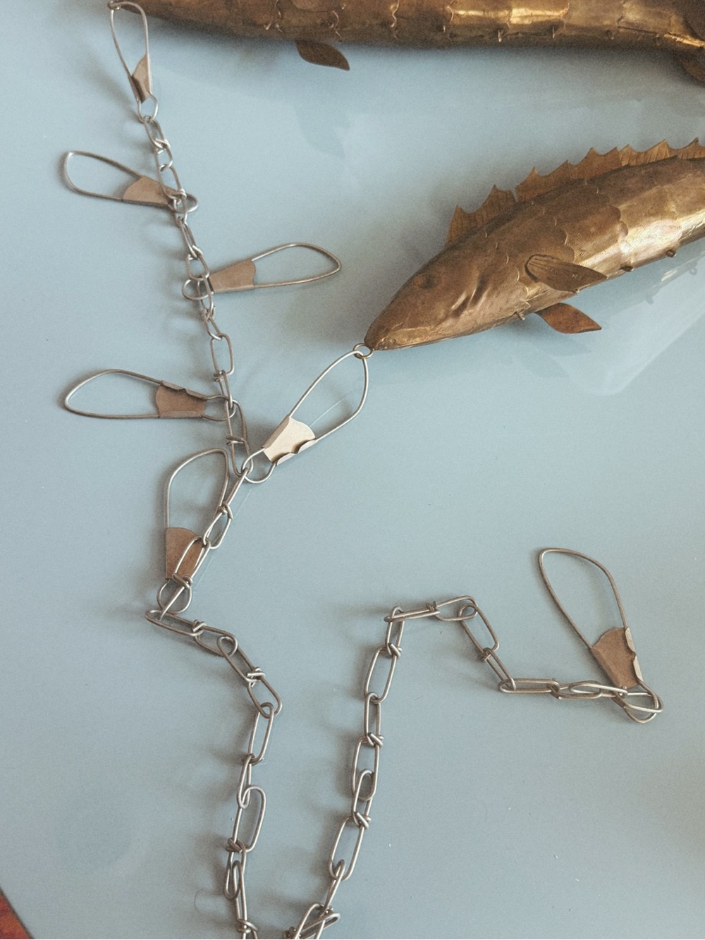 Vintage brass articulating fish - Picture 4 of 9
